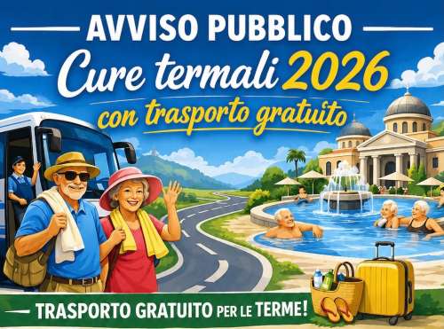 Avviso Pubblico per la raccolta delle adesioni al soggiorno pendolare per cure termali presso le Terme di Telese (BN) - Stagione Termale 2026